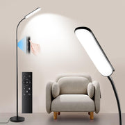 Yikuneng floor lamp front view showing slim profile and bright output