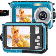 YISENCE front view showing dual screens and easy framing benefit