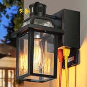 Yisuro front view porch light with outlet showing elegant waterproof fixture benefit