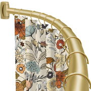 YNL gold curved rod front view showing elegant finish and extra space