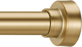 YNL gold shower rod front view showing sleek finish and quick install benefit