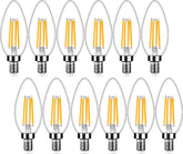 Yochoice paquete frontal de 12 bombillas E12 mostrando ahorro energético