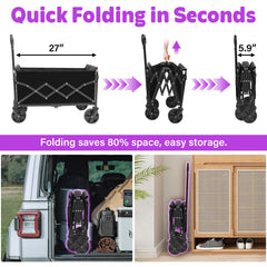 Yollber wagon telescoping handle extended for adjustable comfort