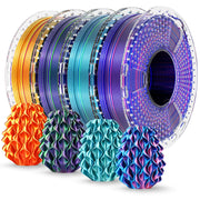 YOOPAI SUNLU packaging front showing four silk PLA+ spools and benefits