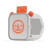 YOTO player front view showing speaker and pixel display for easy listening