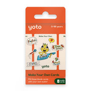 YOTO tarjeta frontal del paquete mostrando diseño y facilidad de uso