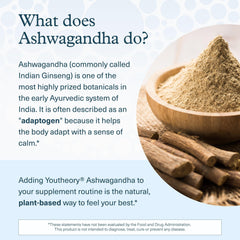 Youtheory polvo de extracto de ashwagandha y su color natural