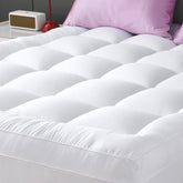 YUGYVOB topper front overview showing plush surface and improved comfort