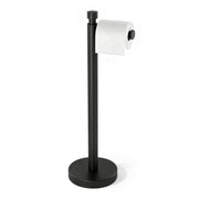 YUMORE vista frontal del portarrollos negro mate, estable y elegante
