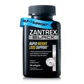 Zantrex bottle front view showing branding and benefits for metabolism