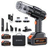 ZARIMI front view handheld vacuum showing compact design and easy storage
