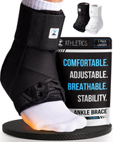 Z ATHLETICS front packaging showing brace and benefits for confident support