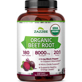 Zazzee bottle front label showing product name and USDA Organic benefit