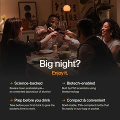 ZBiotics bottle in hand to demonstrate size and convenient single serving