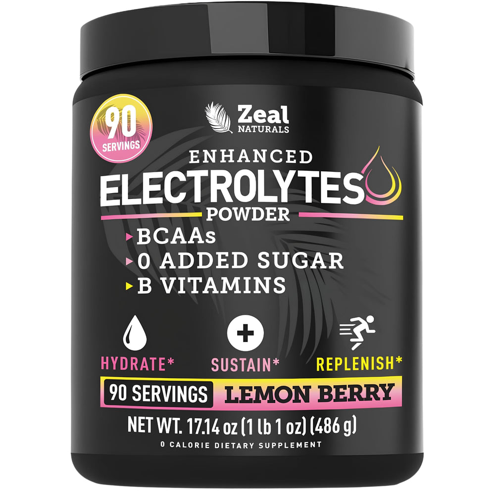 Zeal Naturals vista frontal del envase Lemon Berry con información clara