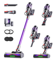 Zemmio front view stick vacuum showing sleek body and wand, fast whole-home cleaning