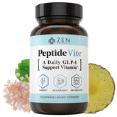 Zen Nutrients PeptideVite frasco frontal mostrando 60 cápsulas y diseño claro