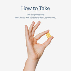 Zenwise Health cápsulas junto a regla para comparación de tamaño y dosis diaria