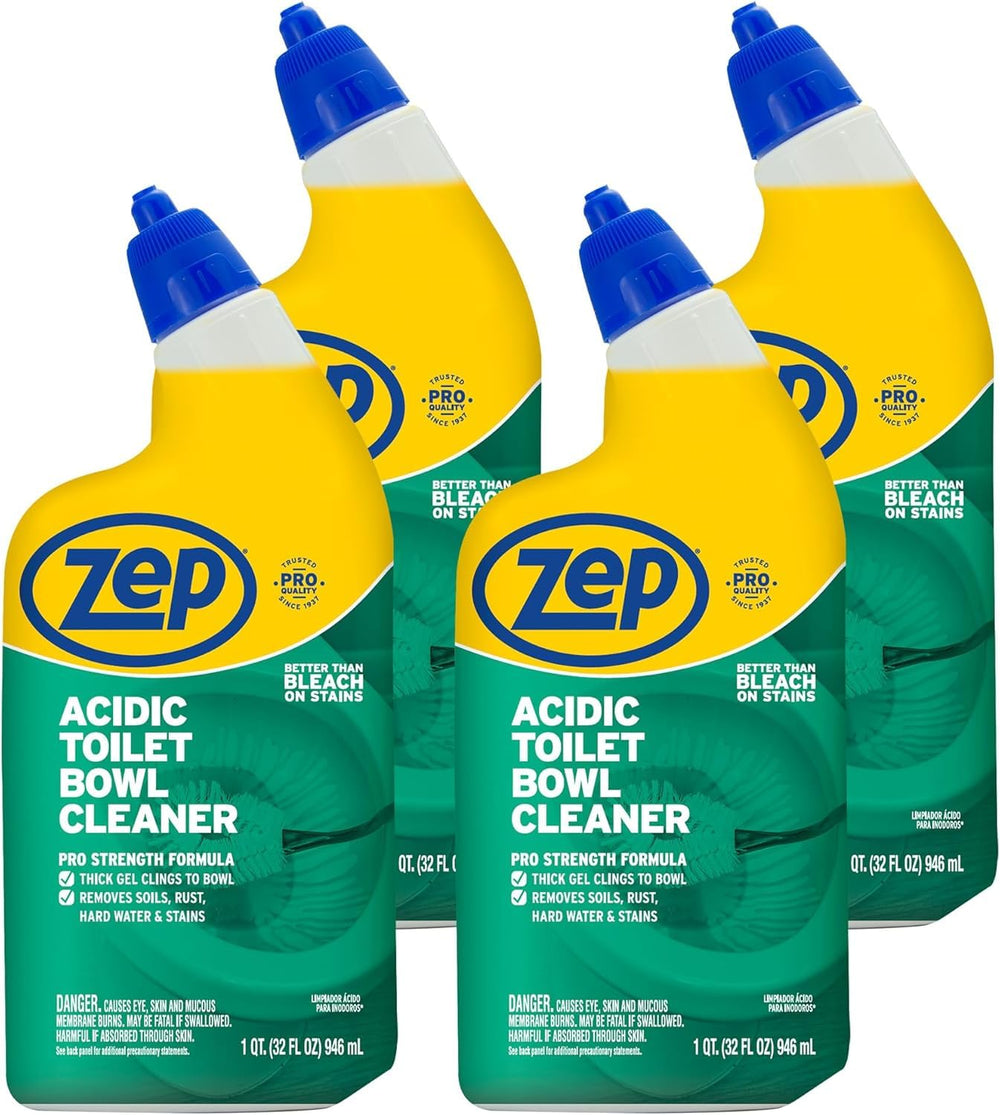Zep botella frontal mostrando diseño y capacidad 32 oz, limpieza eficiente