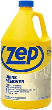 Zep envase frontal 128 oz mostrando etiqueta y uso profesional