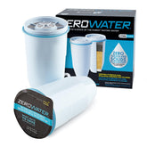 ZeroWater front packaging showing two replacement filters and benefits