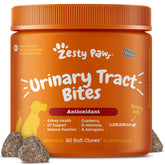 Zesty Paws front pack showing product and chicken flavor benefit