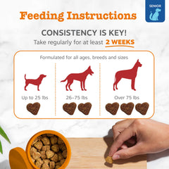 Zesty Paws etiqueta con ingredientes clave visible y transparente