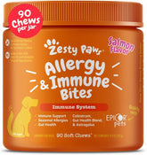 Zesty Paws front of bottle showing label and 90ct count benefiting clarity