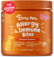 Zesty Paws front of bottle showing label and 90ct count benefiting clarity
