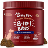 Zesty Paws envase frontal bison con masticables, fácil administración