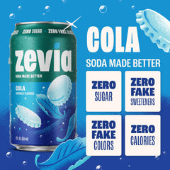 Zevia cola detalle de burbujeo que muestra efervescencia y frescura