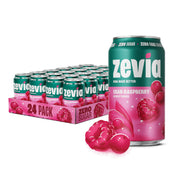 Zevia lata frontal mostrando etiqueta Cran‑Raspberry y sabor balanceado