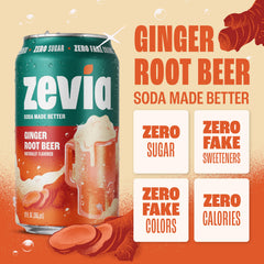 Zevia detalle de etiqueta resaltando stevia y certificaciones