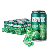 Zevia lata frontal del pack mostrando diseño claro y refrescante