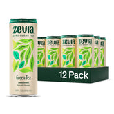 Zevia lata frontal de té verde mostrando diseño y conveniencia
