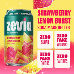 Zevia pack de 24 latas listo para eventos y almacenaje conveniente