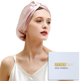 ZIMASILK pink bonnet front view showing neat finish and protective sheen