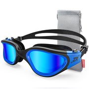 ZIONOR gafas vistas frontales mostrando diseño y espejo azul, protección visual