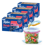 Ziploc frente de caja 136 unidades mostrando ahorro y cantidad