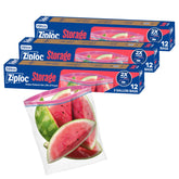 Ziploc front packaging showing box and quantity benefits organization