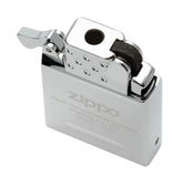 Zippo Yellow Flame vista frontal del insert encendido mostrando fiabilidad