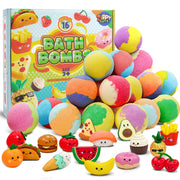 Zippytots embalaje frontal colorido mostrando 16 bombas, ideal para regalo