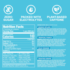 ZOA lata Tropical Punch en primer plano enfatizando sabor vibrante
