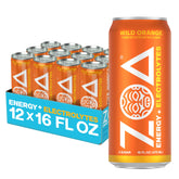 ZOA front packaging showing Wild Orange cans and bold branding benefit clarity