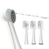 ZoCCee vista frontal del pack con tres cabezales, compatible Waterpik