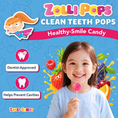 Zollipops primer plano de piruletas coloridas sin colorantes y sabor natural