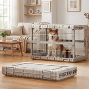 ZOMISIA front view of 36-inch crate showing secure entry and stability