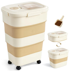 ZOMISIA front view khaki container showing compact footprint and secure lid benefit