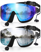 Zoomsnail vista frontal de las gafas con campo visual amplio y ajuste cómodo