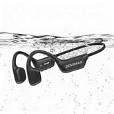 ZOVIMAX front view showing headset shape and secure open-ear fit